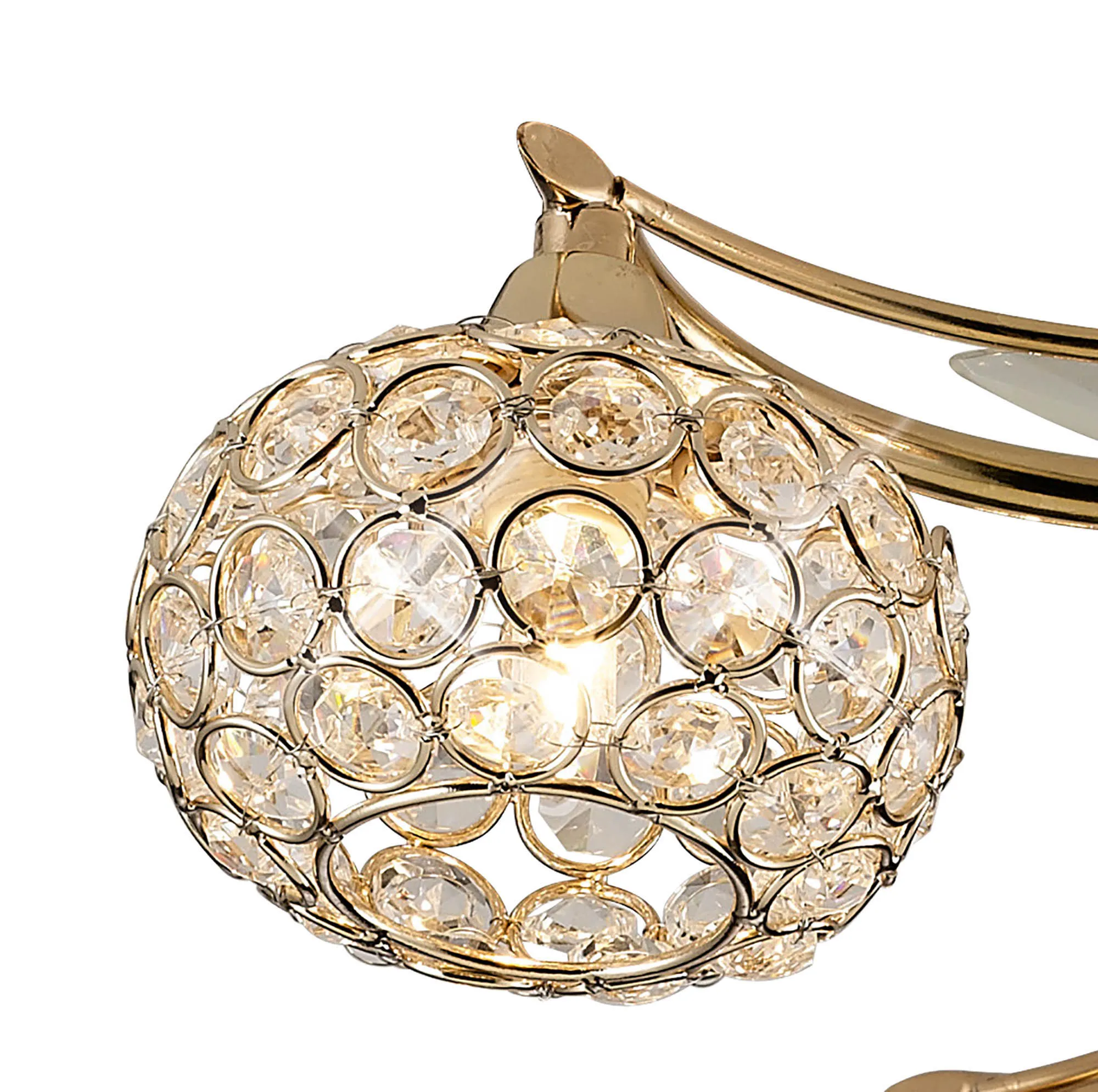 Leimo Crystal Ceiling 4 Light French Gold IL30964  Diyas Leimo French Gold